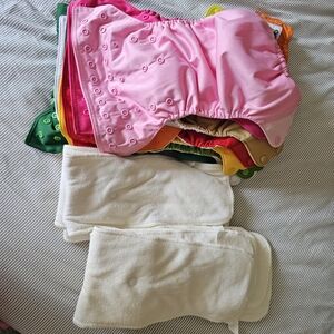 Colorful Reusable Cloth Diapers Set